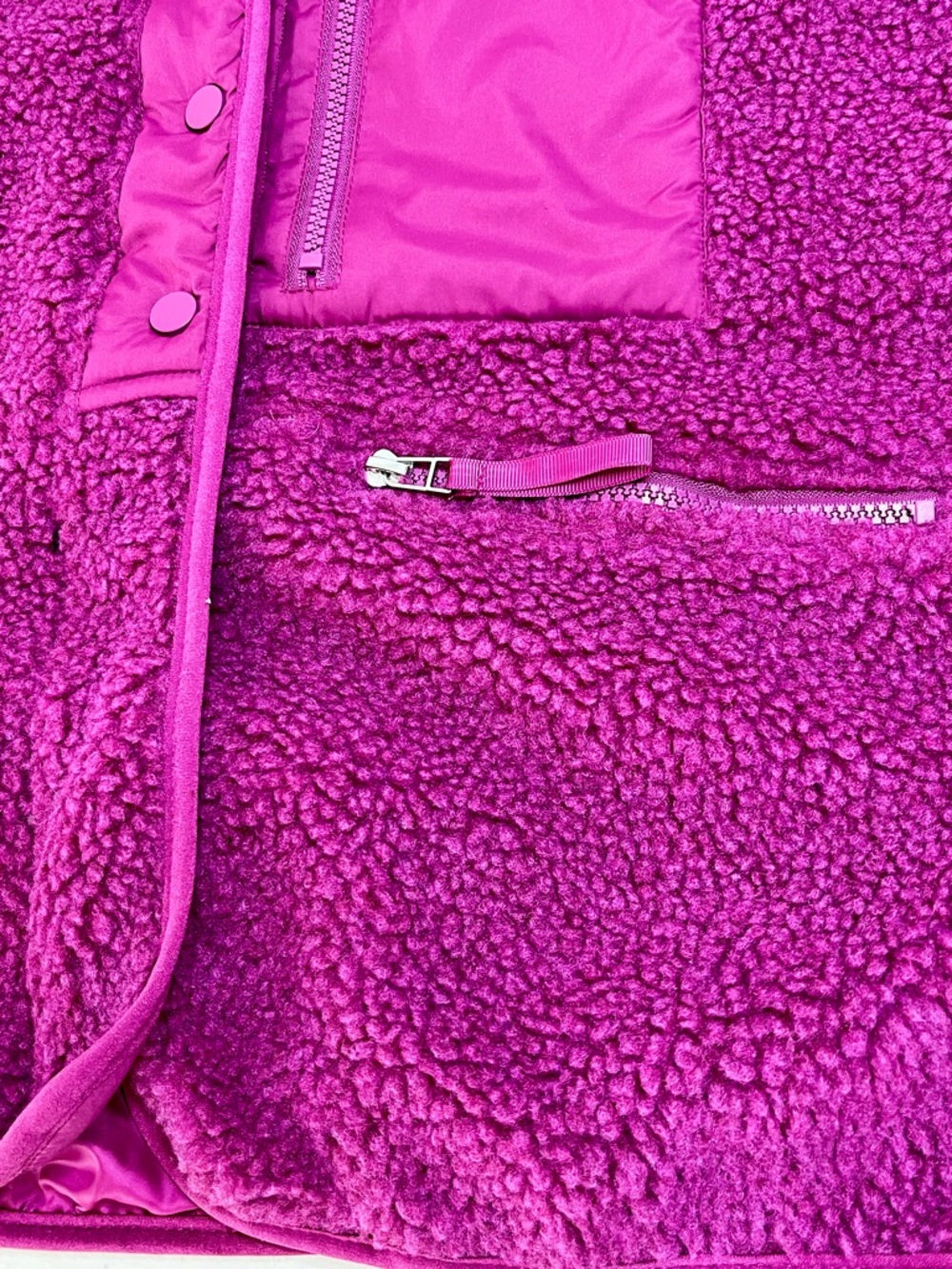 Andrew Marc Plush Sherpa Jacket in Vibrant Purple - Picture 10 of 12